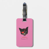 Acrylhoudend Bagagelabel - 3 Cocktails op roze (Achterkant verticaal)