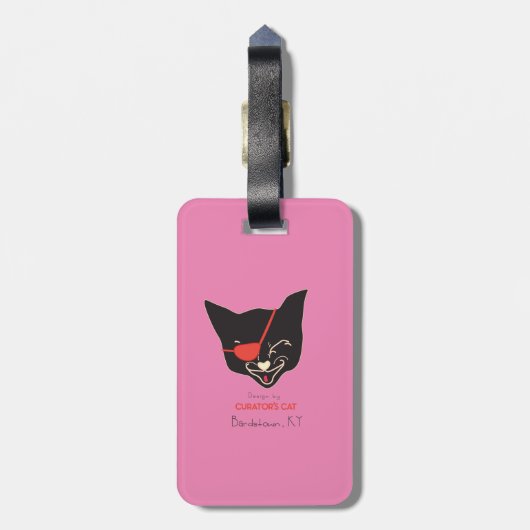 Acrylhoudend Bagagelabel - 3 Cocktails op roze (Achterkant verticaal)