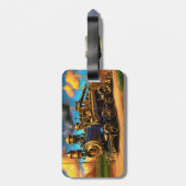 Acrylhoudend Bagagelabel Magenta Bold, carrousel (Achterkant verticaal)