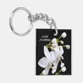 Acrylhoudende Sleutelhanger met bloemen (Voorkant Links)