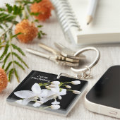 Acrylhoudende Sleutelhanger met bloemen (Voorkant Rechts)