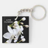 Acrylhoudende Sleutelhanger met bloemen (Achterkant)
