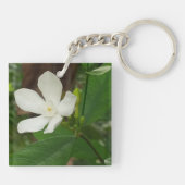 Acrylhoudende Sleutelhanger met een mooie bloem (Achterkant)
