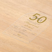 Acrylic 50th anniversary invitation acryl uitnodigingen (Laagn)