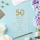 Acrylic 50th anniversary invitation acryl uitnodigingen (Insitu (Huwelijk))