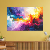 Acrylic abstract painting canvas afdruk (Insitu (Woonkamer))