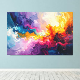 Acrylic abstract painting canvas afdruk