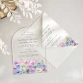 ACRYLIC ARCH 75 Birthday September Birth Flower Acryl Uitnodigingen