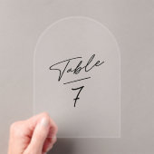 Acrylic Arch Simple Minimalist Table Number Acryl Uitnodigingen (Insitu (Draagbaar))