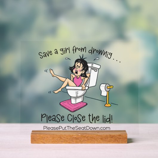 Acrylic Bathroom Sign Acryl Bord (Neutraal)