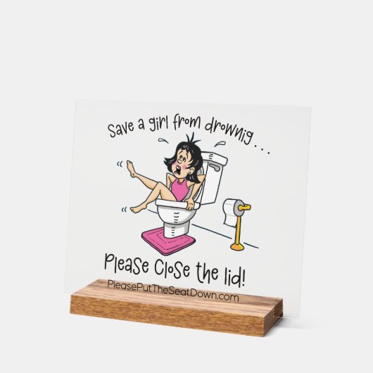 Acrylic Bathroom Sign Acryl Bord (Hoek)