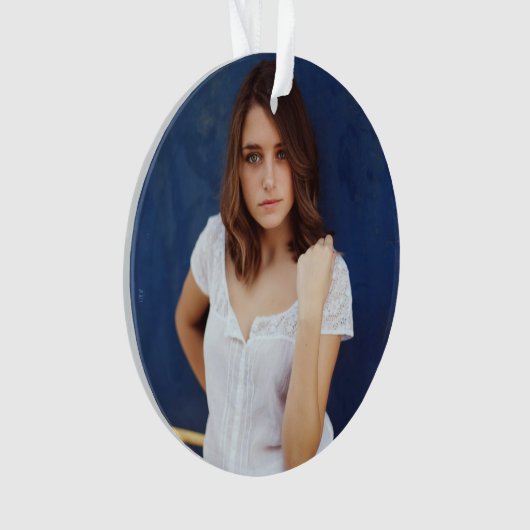 Acrylic Birthday Ornament with Photo & Message (voorkant)