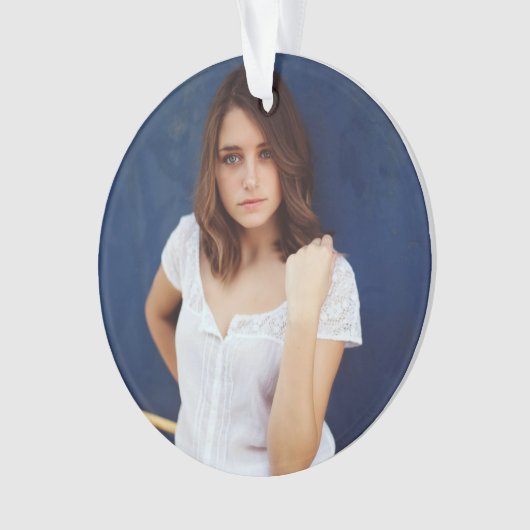 Acrylic Birthday Ornament with Photo & Message (voorkant)