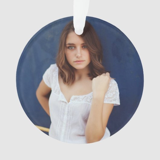 Acrylic Birthday Ornament with Photo & Message (voorkant)