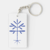 Acrylic Blue Sapling Sleutelhanger (achterkant)