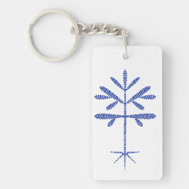 Acrylic Blue Sapling Sleutelhanger
