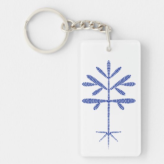 Acrylic Blue Sapling Sleutelhanger (Voorkant)