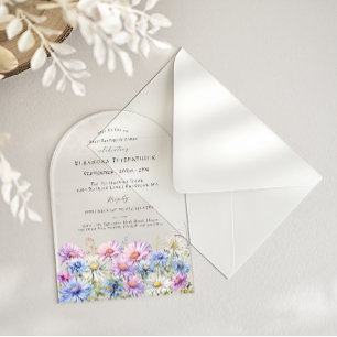 ACRYLIC BOOG 85 Verjaardag September Geboortebloem Acryl Uitnodigingen