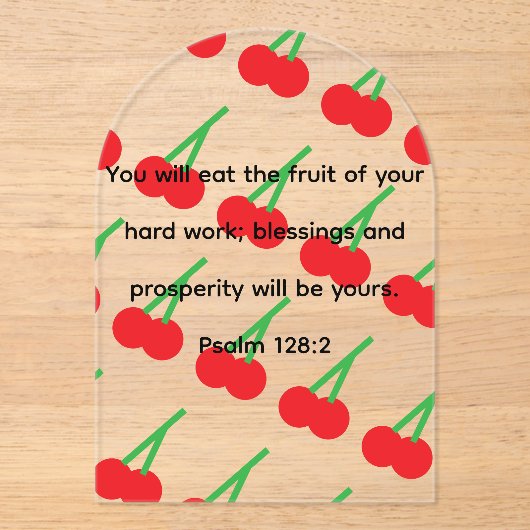 Acrylic cherry plaque acryl uitnodigingen (Voorkant)