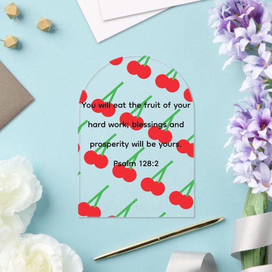 Acrylic cherry plaque acryl uitnodigingen (Insitu (Huwelijk))