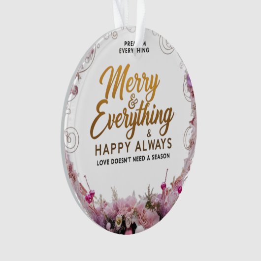 Acrylic Circle Ornament – Blush & Gold Luxury Edit (voorkant)