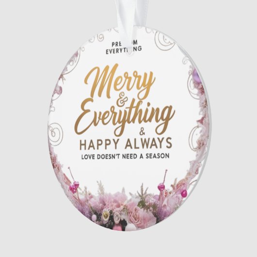 Acrylic Circle Ornament – Blush & Gold Luxury Edit (voorkant)