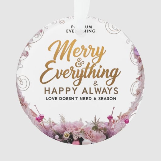 Acrylic Circle Ornament – Blush & Gold Luxury Edit (voorkant)