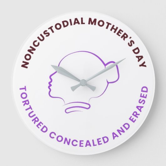 Acrylic Clock Noncustodial Mother's Day Grote Klok (Voorkant)