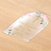 Acrylic Crucifix first communion Invitation Acryl Uitnodigingen (Laagn)