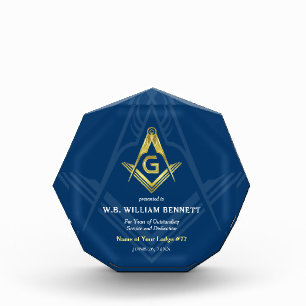 Acrylic Freemason Awards   Masonische platen Fotoblokken