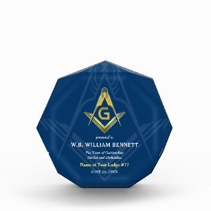 Acrylic Freemason Awards   Masonische platen Fotoblokken