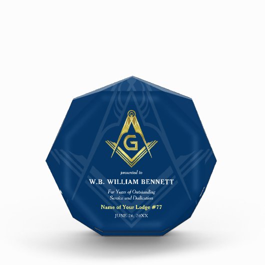 Acrylic Freemason Awards | Masonische platen Fotoblokken (Voorkant)