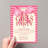 Acrylic Galantines party Invitation Acryl Uitnodigingen (Insitu (Draagbaar))