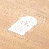 ACRYLIC Huwelijksuitnodigingen WIT Goud Uniek Mode Acryl Uitnodigingen (Laagn)