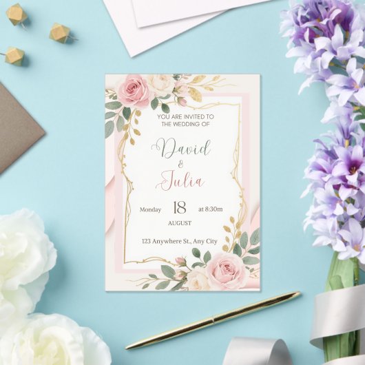 Acrylic Invitation Acryl Uitnodigingen (Insitu (Huwelijk))