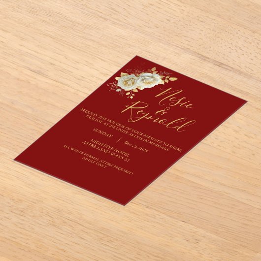 Acrylic Invitation Acryl Uitnodigingen (Laagn)