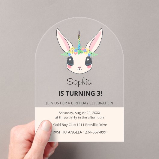 Acrylic Invitation Acryl Uitnodigingen (Insitu (Draagbaar))