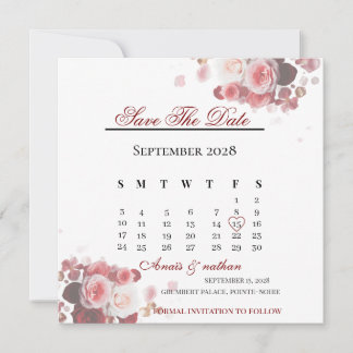 Acrylic Invitation save the date  Kaart