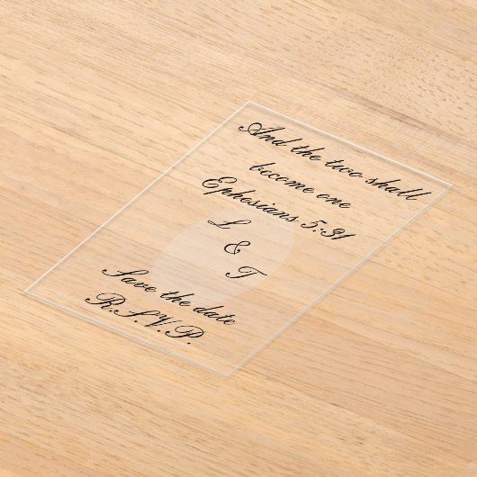 Acrylic invites acryl uitnodigingen (Laagn)