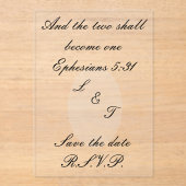 Acrylic invites acryl uitnodigingen (Voorkant)