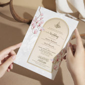 Acrylic Islamic Wedding Invitation | Arch Magnolia Acryl Uitnodigingen