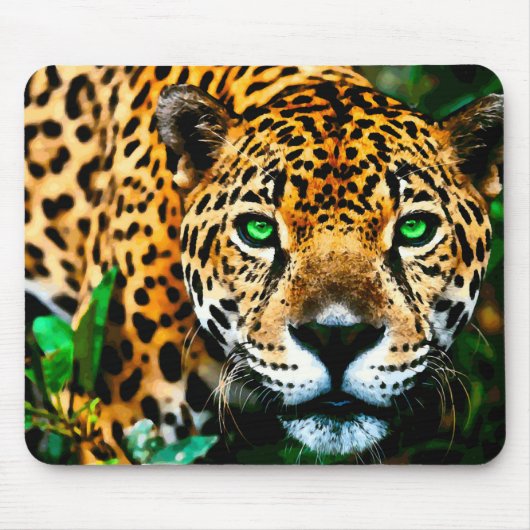 Acrylic Jaguar Wildlife Art Muismat (Voorkant)