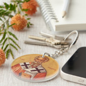 Acrylic Key Ring orthodox-pictogram heilige Nichol Sleutelhanger (Voorkant Rechts)