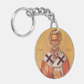 Acrylic Key Ring orthodox-pictogram heilige Nichol Sleutelhanger (Voorkant Links)