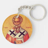 Acrylic Key Ring orthodox-pictogram heilige Nichol Sleutelhanger (Achterkant)