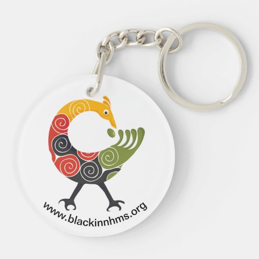 Acrylic Keychain, Circle (double-sided) Sleutelhanger (Achterkant)