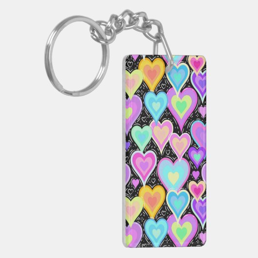 Acrylic Keychain "Hearts" (Voorkant Links)