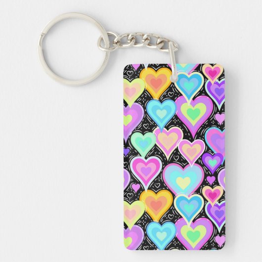 Acrylic Keychain "Hearts" (Voorkant)
