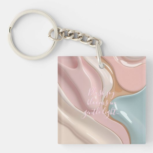 Acrylic keychain in stylish abstract graphic (voorkant)