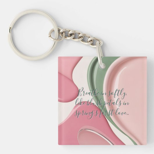 Acrylic keychain in stylish abstract graphic (voorkant)